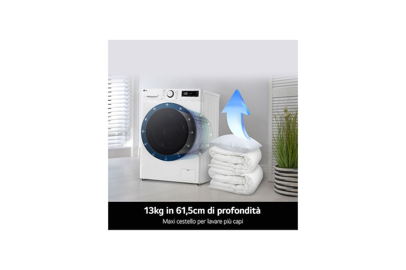 Lavatrice 13kg in 61,5cm di profondità F4R3013NSWW.ABWQPIS